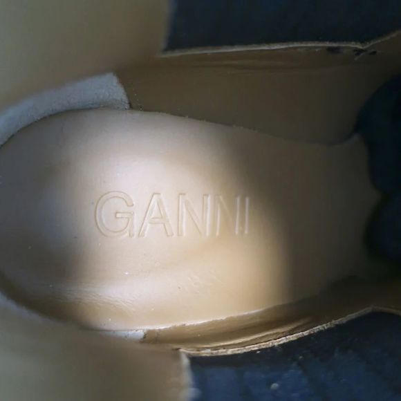Ganni Callie Western Chelsea Boots Silver Metallic Snake-Print Leather Size 39 - Picture 8 of 10